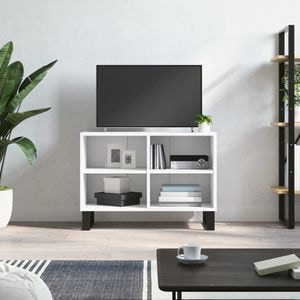 Comoda TV vidaXL, alb, 69,5x30x50 cm, lemn compozit