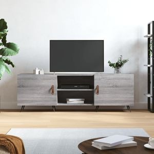 Comoda TV vidaXL, gri sonoma, 150x30x50 cm, lemn compozit
