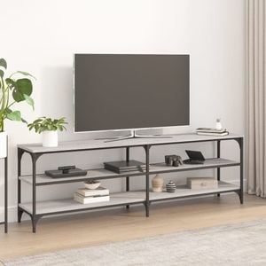 Comoda TV vidaXL, gri sonoma, 160x30x50 cm, lemn prelucrat