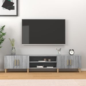 Comoda TV vidaXL, gri sonoma, 180x31,5x40 cm, lemn prelucrat