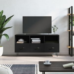 Comoda TV vidaXL, negru, 102x36x50 cm, lemn prelucrat
