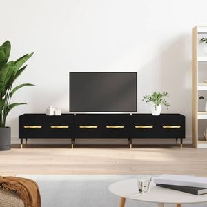 Comoda TV vidaXL, negru, 150x36x30 cm, lemn prelucrat