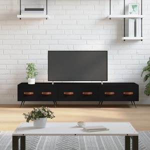 Comoda TV vidaXL, negru, 150x36x30 cm, lemn prelucrat
