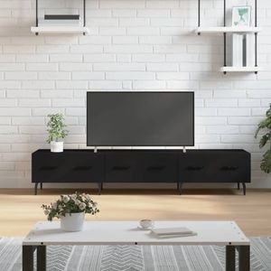 Comoda TV vidaXL, negru, 150x36x30 cm, lemn prelucrat