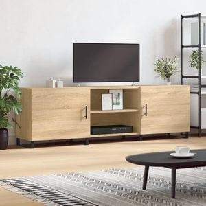 Comoda TV vidaXL, stejar sonoma, 150x30x50 cm, lemn compozit