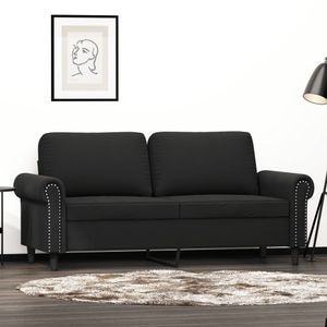 Canapea cu 2 locuri vidaXL, 172 x 77 x 80, catifea, Negru