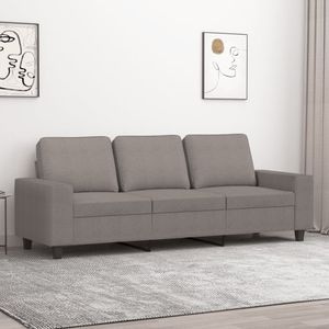 Canapea cu 3 locuri vidaXL, 214 x 77 x 80, material textil, Taupe