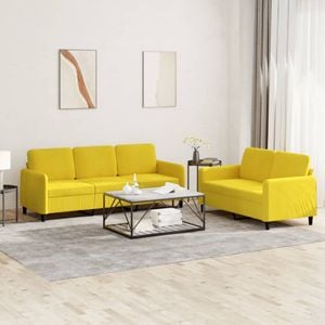 Set canapea 2 piese vidaXL, 138 x 77 x 80, Galben