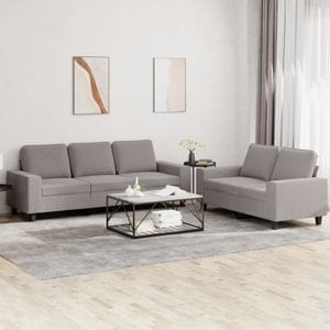 Set de canapele vidaXL, 2 piese, 154 x 77 x 80, material, Taupe
