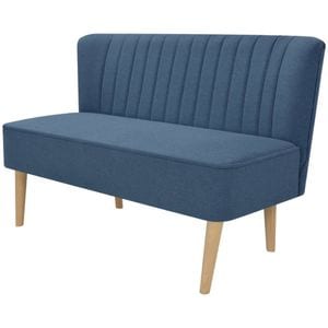 Canapea cu material textil vidaXL, 117 x 55,5 x 77 cm, albastru 