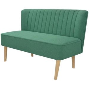 Canapea fixa VidaXL, 2 locuri, 117 x 55.5 x 77 cm, verde