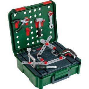 Banc de lucru cu 70 accesorii plus surubelnita Ixolino II pentru copii Bosch Theo Klein 3 ani+ , verde