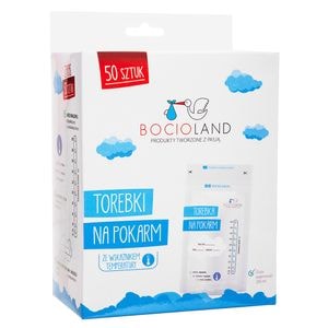 Set pungi depozitare lapte matern cu indicator de temperatura BOCIOLAND, 50 bucati, 200 ml