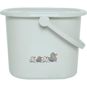 Galeata pentru scutece cu capac, Bebe-Jou, 14 L, Sepp - Gri (desen: ratuste)