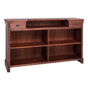 Tejghea de bar cu dungi verticale 180 cm, culoare mahon P081, lacuit si vopsit, 100% lemn masiv, 180x107x51
