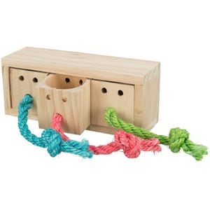 Jucarie De Strategie Pentru Rozatoare, Trixie, Cub, Lemn, 15x5.5x6 cm, 62815
