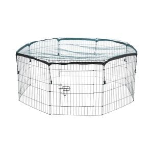 Tarc Metalic Pentru Rozatoare, Trixie, Cu Plasa De Protectie, 8 Elemente, 150x57 cm, 62411