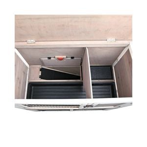 Cusca De Exterior Pentru Rozatoare, Trixie, Cu Spatiu De Joaca, Lemn, 104x97x52 cm, Gri/Alb, 62305