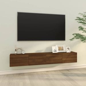 Comode TV vidaXL, 2 buc., 100 x 30 x 30 cm, lemn prelucrat, stejar maro