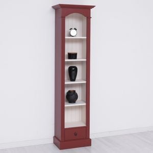 Etajera SZEL-MOB, lemn masiv, 51 x 33 x 190 cm, maro