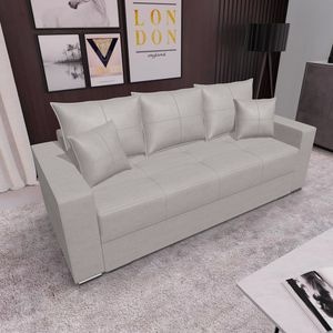 Canapea Claudia Mica BabyFace 4, 227 x 99 x73 cm, bej crem