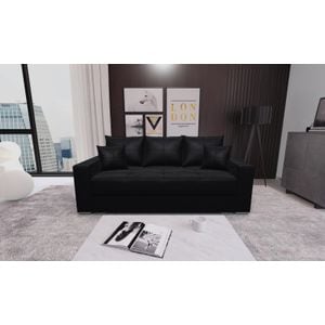 Canapea extensibila Claudia Mica BabyFace 28, 3 locuri, 227 x 99 x 73 cm, negru