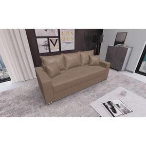 Canapea extensibila Claudia Mica BabyFace 30, 3 locuri, 227 x 99 x 73 cm, maro inchis