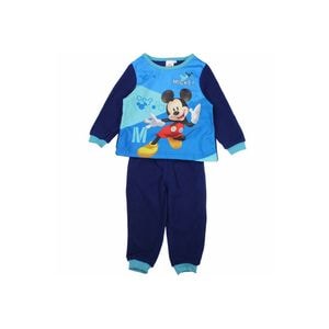 Pijama copii cu maneca lunga Junior Mickey Mouse, polar, albastru