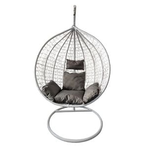Leagan gradina PROCART, 103 x 107 x 195 cm, alb-gri