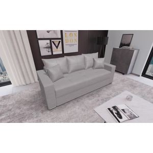 Canapea extensibila Claudia Mica Fresh 2, 3 locuri, 227 x 99 x 73 cm, bej inchis
