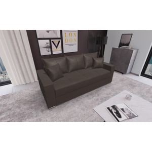 Canapea extensibila Claudia Mica Fresh 4, 3 locuri, 227 x 99 x 73 cm, maro