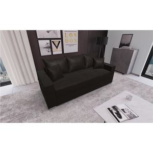 Canapea extensibila Claudia Mica Fresh 5, 3 locuri, 227 x 99 x 73 cm, maro inchis