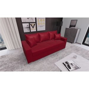 Canapea extensibila Claudia Mica Fresh 8, 3 locuri, 227 x 99 x 73 cm, rosu