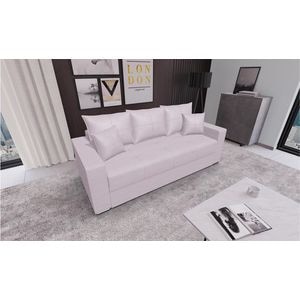 Canapea extensibila Claudia Mica Fresh 9, 3 locuri, 227 x 99 x 73 cm, roz pudra