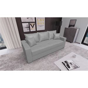 Canapea extensibila Claudia Mica Fresh 14, 3 locuri, 227 x 99 x 73 cm, gri deschis