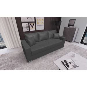 Canapea extensibila Claudia Mica Fresh 16, 3 locuri, 227 x 99 x 73 cm, gri inchis