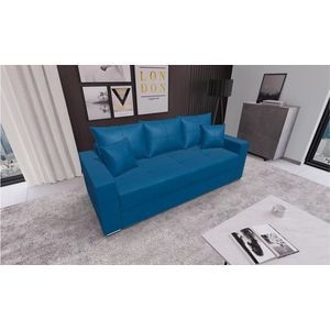 Canapea extensibila Claudia Mica Fresh 30, 3 locuri, 227 x 99 x 73 cm, turcoaz