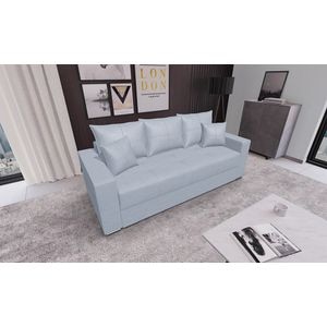Canapea extensibila Claudia Mica Fresh 33, 3 locuri, 227 x 99 x 73 cm, gri deschis