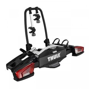 Suport bicicleta THULE VeloCompact 924 pentru 2 biciclete cu prindere pe carligul de remorcare, 13 pini, Aluminiu, Negru,Argintiu