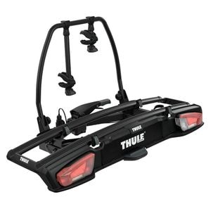 Suport biciclete Thule VeloSpace XT cu prindere pe carligul de remorcare (13 pini) - pentru 2 biciclete , culoare neagra, Aluminiu, Negru