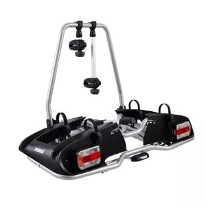 Suport biciclete Thule EuroPower 915 (13 pini) cu prindere pe carligul de remorcare - pentru 2 biciclete electrice, Otel, Negru,Argintiu