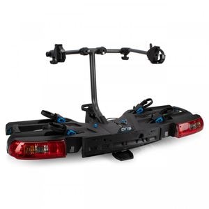 Suport bicicleta Oris Tracc 700-002 pentru 2 biciclete electrice cu prindere pe carligul de remorcare, Aluminiu,Otel, Negru