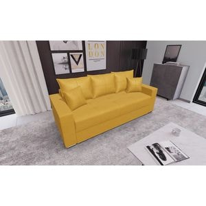 Canapea Claudia Mica Fresh 37, 227 x 99 x 73 cm, galben