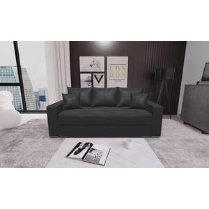 Canapea extensibila Claudia Mica Fresh 38, 3 locuri, 227 x 99 x 73 cm, gri inchis