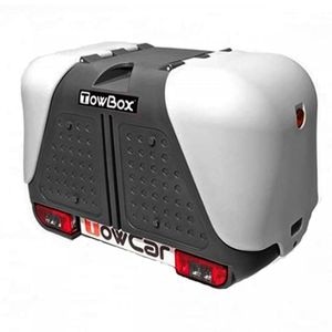 Cutie portbagaj pe carligul de remorcare Towbox V2, 390L, 118x64x75.5, Gri