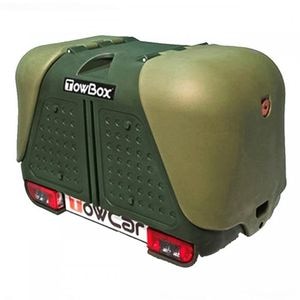 Cutie portbagaj pe carligul de remorcare Towbox V2, 390L, 118x75.5x64cm, Verde