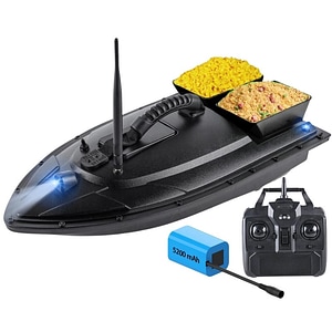 Barca Nadit si Momit iUni Fishing Boat, 5200mAh, cu 2 Cuve si Telecomanda fb01