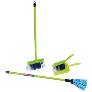 Set curatenie 4 piese Color line verde Vileda pentru copii Theo Klein, 2 ani+