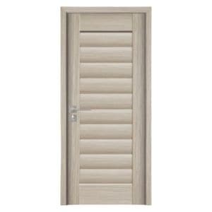 Usa interior din MDF Novo Doors ND01 LUX PREMIUM, Cadru din lemn masiv, Kit complet, Toc reglabil de 30 cm inclus, Plinta pe Ambele Parti, 80x200 cm, Gri