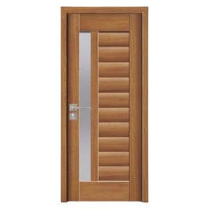Usa interior din MDF Novo Doors ND03 LUX PREMIUM, Cadru din lemn masiv, Kit complet, Toc reglabil de 30 cm inclus, Plinta pe Ambele Parti, 80x200 cm, Maro